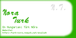 nora turk business card